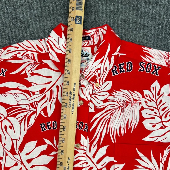 Reyn Spooner Baseball MLB Boston Red Sox Hawaiian Aloha Shirt Large Classic Fit - Picture 5 of 8